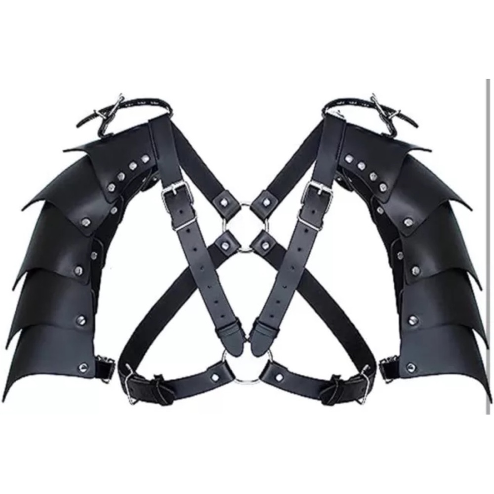 Body Chest Harness PU Leather Knight for Music Festival Role Playing Cosplay